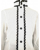 Blusa Casera Niña Motas Blanca