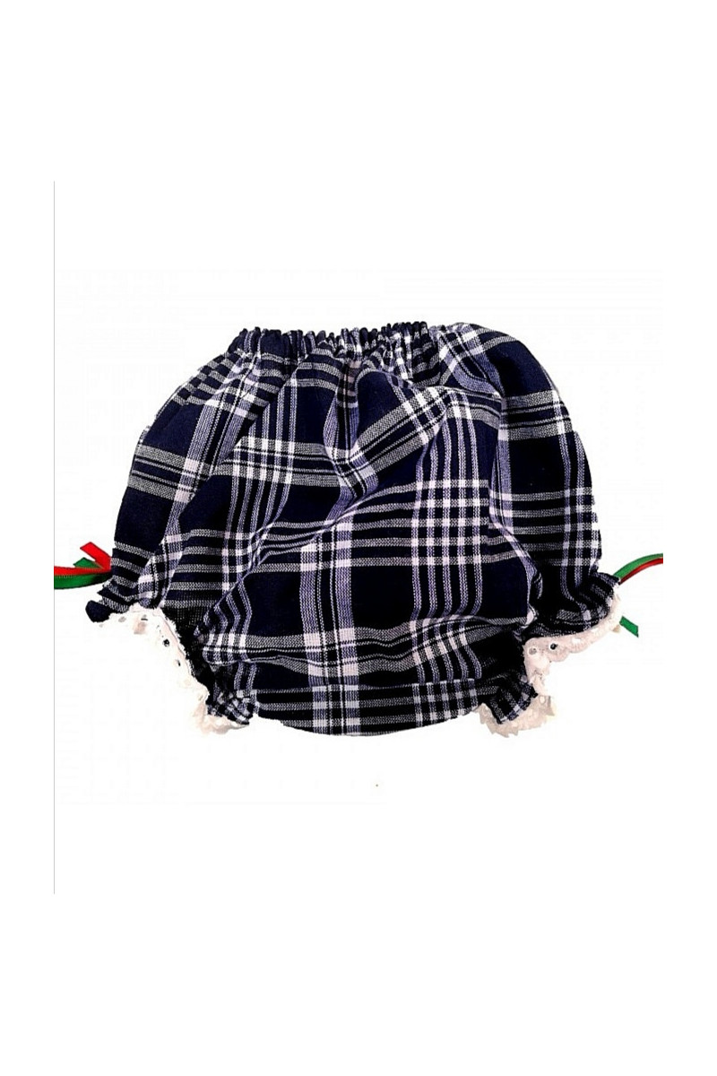 Cubre pañal de Cuadros con Puntilla