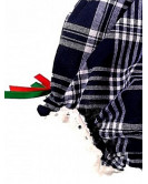 Cubre pañal de Cuadros con Puntilla