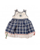 Vestido Arrantzale Eguzkilore cuadros tirantes Bebe - Euskal Jantziak