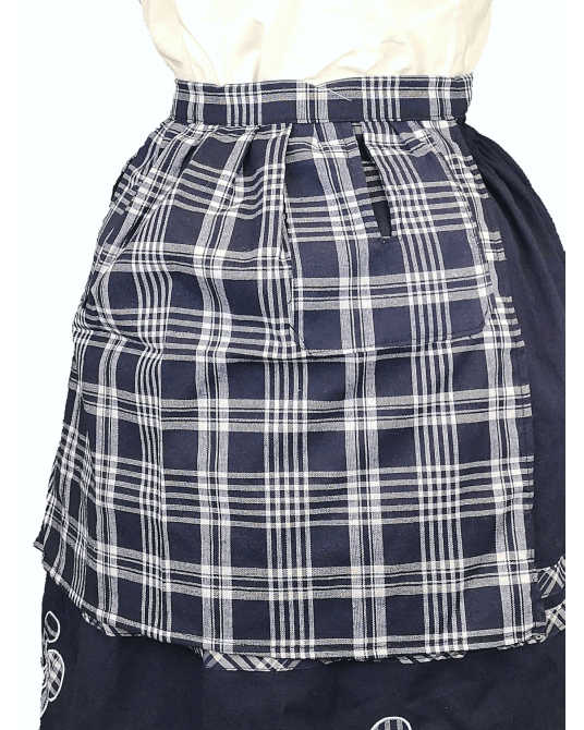 Delantal Aldeana Cuadros Corto - Trajes Regionales Vascos