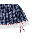 Falda de Bebe Cuadros con Puntilla - Trajes Tradicionales