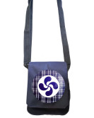 Bolso Bandolera Urdina Lauburu Zirkulu Koadroekin