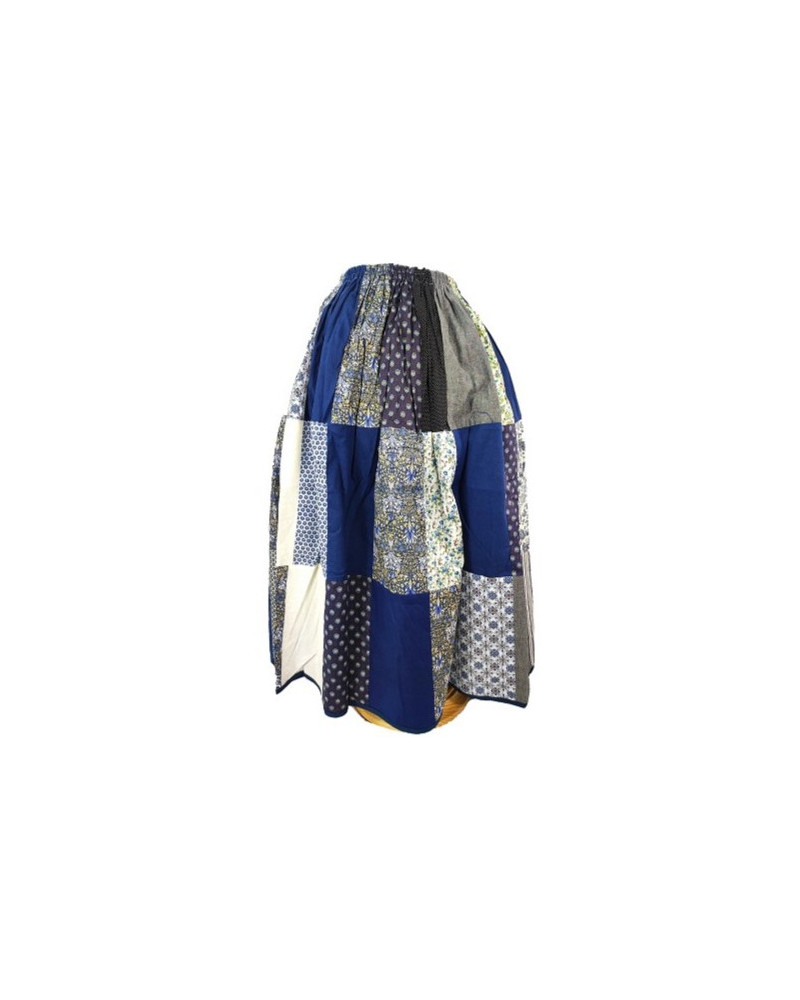 Neskarako Etxeko Gona Urdina Patchwork - Jantzi Tradizionalak