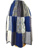 Emakumeentzako patchwork estiloko baserritar-gona urdina - Eskualdeko jantziak
