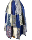 Emakumeentzako patchwork estiloko baserritar-gona urdina - Eskualdeko jantziak