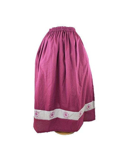 Falda Casera Burdeos Bies Gris Eguzkilore para mujer