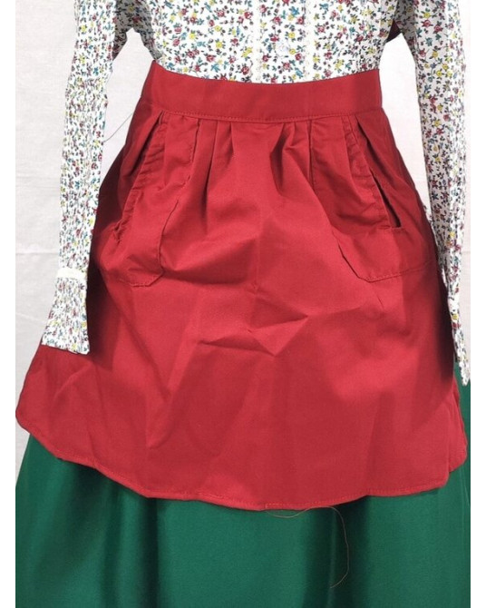 Delantal Bebe Aldeana  Granate - Trajes Tradicionales