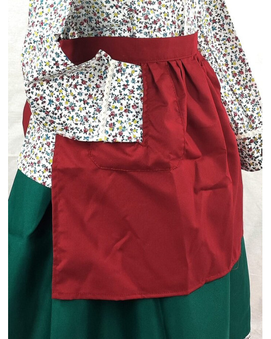 Delantal Bebe Aldeana  Granate - Trajes Tradicionales
