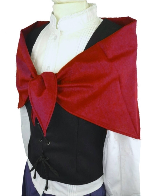 Pañuelo Casera Grande Granate - Trajes Regionales