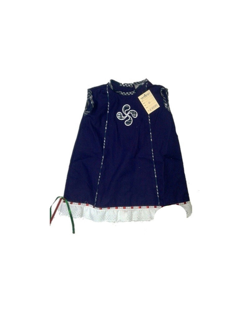Vestido Arrantzale Mahon Lauburu Bordado Bebe - Euskal Jantziak