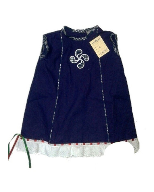 Vestido Arrantzale Mahon Lauburu Bordado Bebe - Euskal Jantziak
