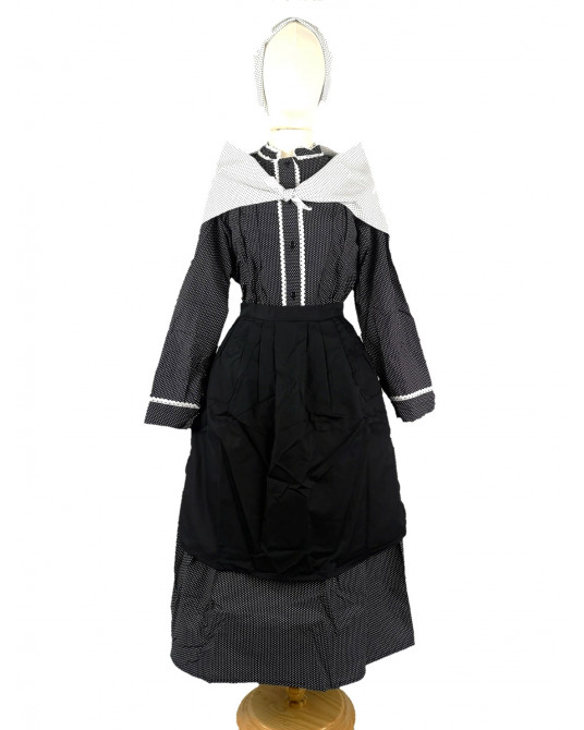 Conjunto Casera Mujer Negro de Motas