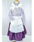 Conjunto Aldeana Niña Morado Oscuro Laida - Trajes Regionales Vascos
