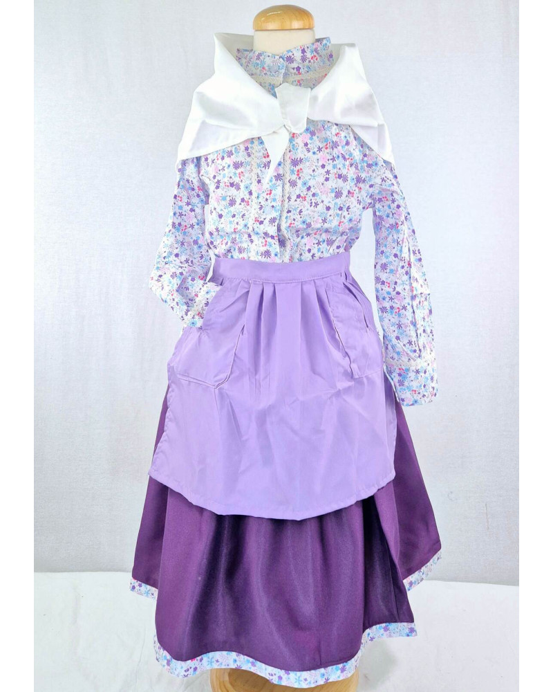 Conjunto Casera Niña Morado y Lila Irun - Euskal Jantziak