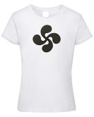 Camiseta Niña Lauburu Motas Bordado