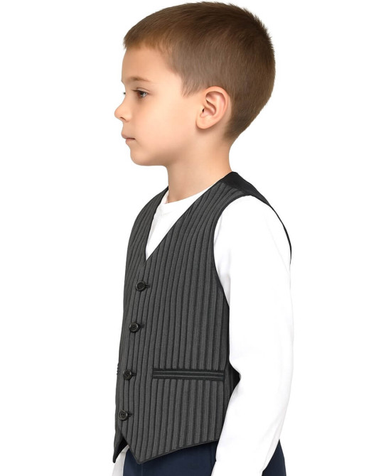 Chaleco tradicional Rayas gris niño - Trajes Regionales Vascos - Euskal Jantziak