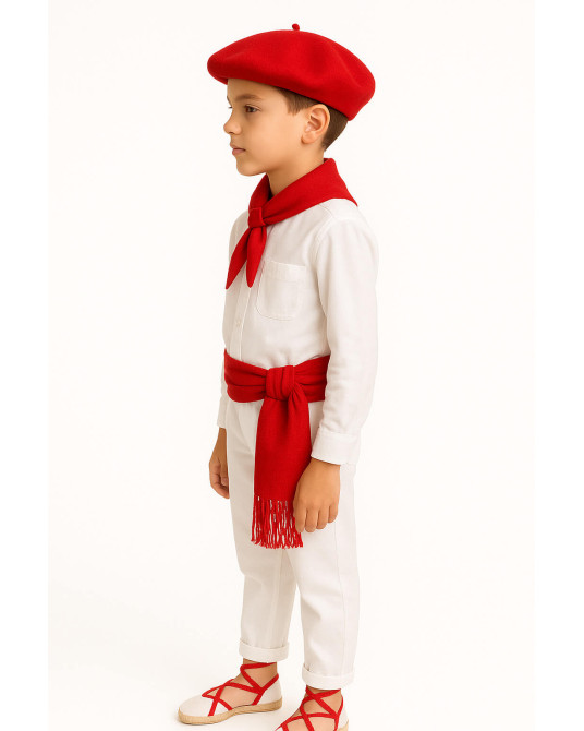 Traje Dantzari Blanco Niño - Ropa San Fermin