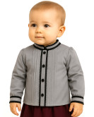 Blusa Hilandera Aldeana Gris Bebe - Camisa trajes regionales vascos