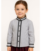 Blusa Hilandera aldeana Gris Niña - Camisa trajes regionales vascos infantil