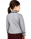 Blusa Hilandera aldeana Gris Niña - Camisa neska trajes vascos infantil