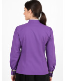 Blusa Hilandera Lila Mujer - Camisa morada trajes regionales vascos