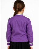 Blusa aldeana morada Niña -  Camisa trajes tradicionales vascos infantil