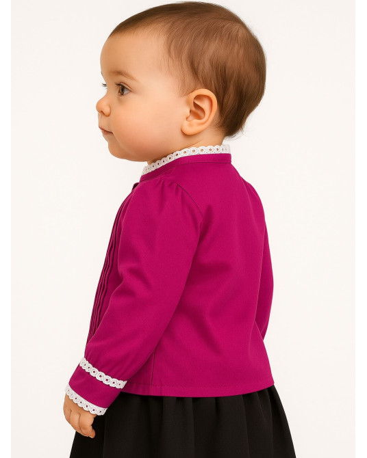 Blusa Neska Rosa Bebe - Trajes regionales vascos