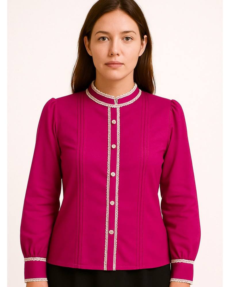 Blusa Hilandera Rosa Mujer - Neska Euskal Jantziak Blusa Hilandera Rosa Mujer - Neska Euskal Jantziak