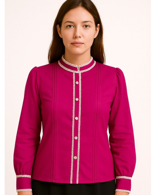 Blusa Hilandera Arrosa Fuksia Emakumea - Euskal Jantziak