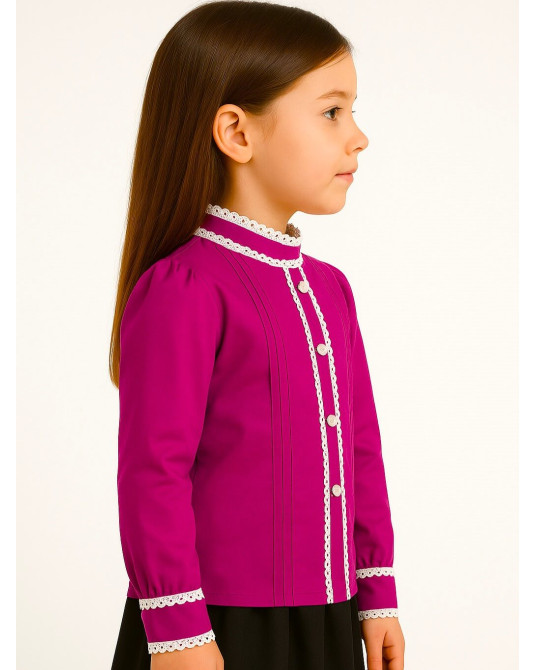 Blusa Casera Rosa Niña - Camisas trajes regionales vascos
