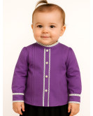 Blusa Hilandera Lila Bebe - Camisa Neska Euskal Jantziak