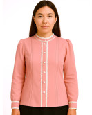 Arrosa Koloreko Hilandera Blusa Emakumea - Euskal Jantziak