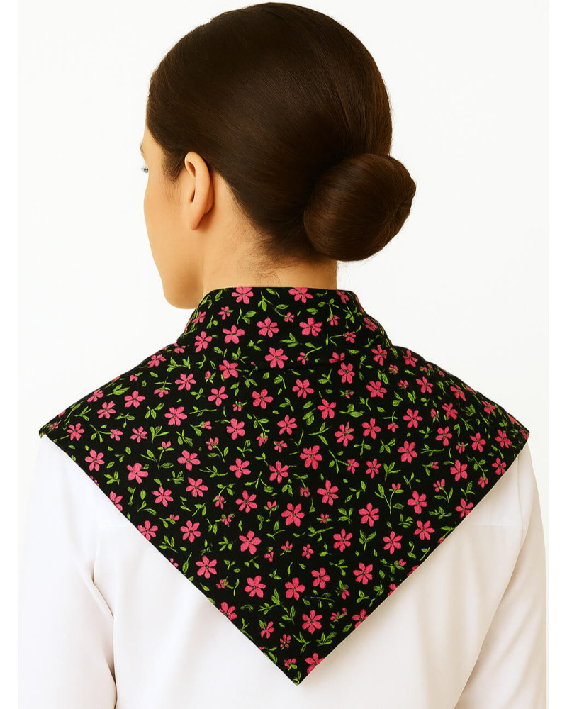 Pañuelo Casera Negro Flores Rosas - Pañuelos Trajes Tradicionales Pañuelo Casera Negro Flores Rosas - Pañuelos Trajes Tradicionales