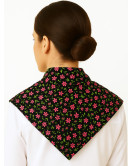Pañuelo Casera Negro Flores Rosas - Pañuelos Trajes Tradicionales