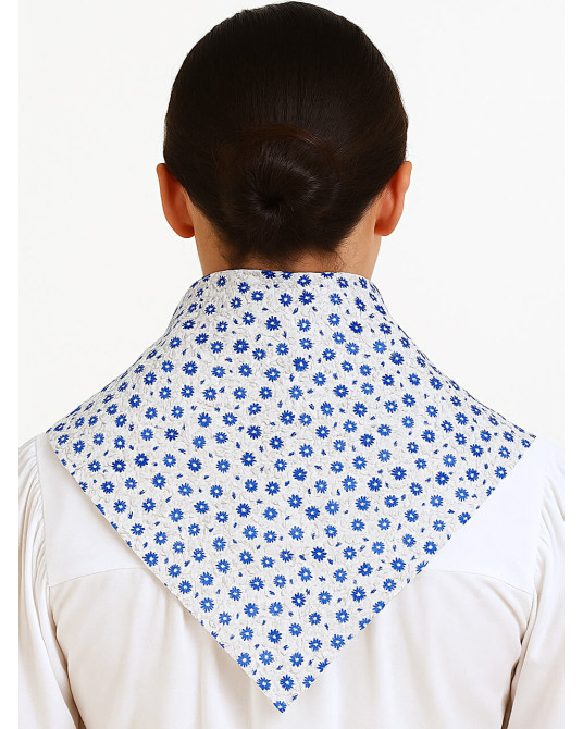 Pañuelo o Zapi de Neska Flores Azules - Pañuelos Trajes regionales vascos
