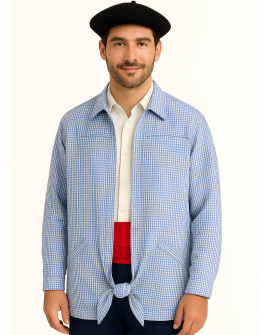Bluson de Cuadros adulto - Blusas Trajes Vascos Olentzero