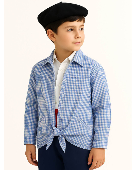 Bluson Aldeano De Cuadros Infantil - Trajes Regionales Vascos