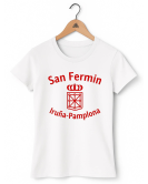 San Fermin Blusa Zuria Emakumeentzako - Euskal Jantzi Tradizionalak