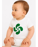 Body Lauburu Verde Bebe Blanco - Trajes regionales