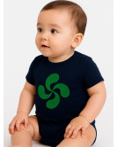 Body Lauburu Verde Bebe Azul - Euskal Jantziak
