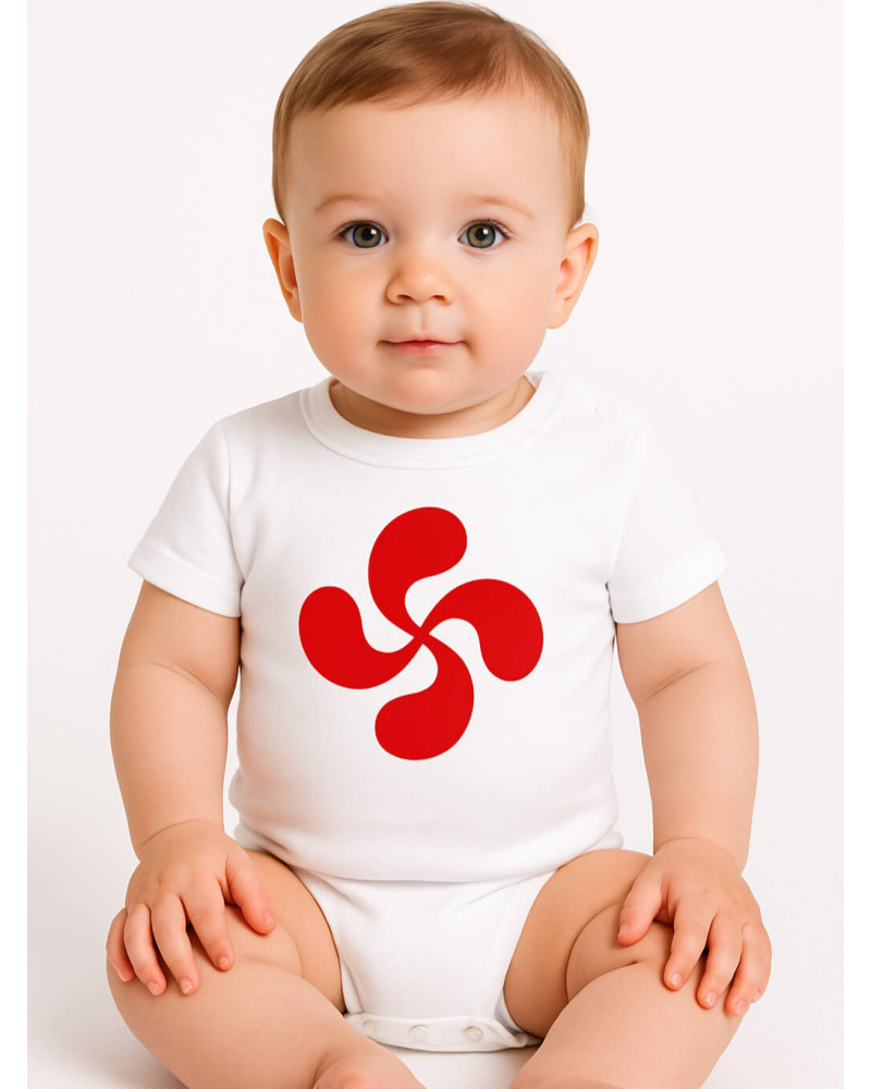Body Lauburu rojo Bebe - Euskal Jantziak