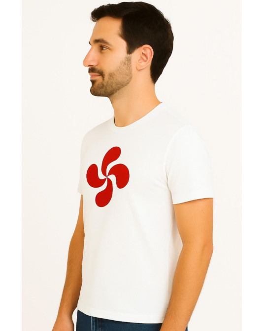 Camiseta Lauburu Rojo Hombre - Euskal Jantziak