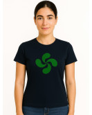 Camiseta Lauburu Verde Azul Mujer - Trajes Regionales vascos