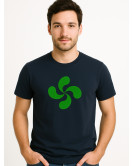 Camiseta Lauburu Verde Azul Hombre - Trajes Regionales Vascos