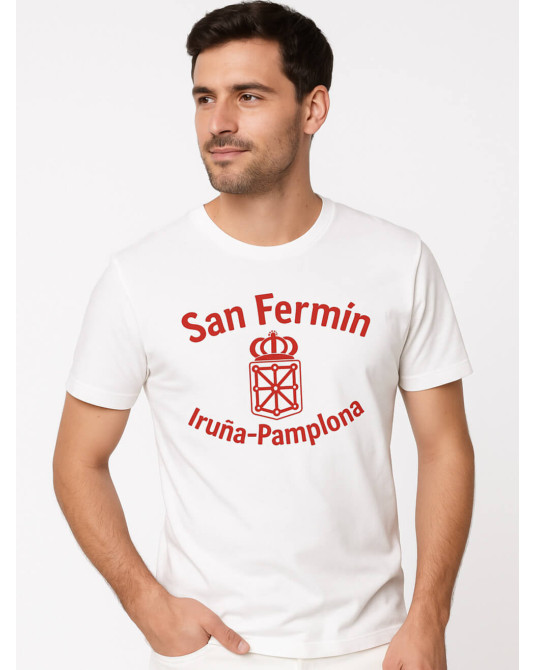 Gizonentzako sanferminetako kamiseta zuria, Nafarroa - Sanferminetako arropa