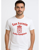 Gizonentzako sanferminetako kamiseta zuria, Iruñea - Sanferminetako arropa
