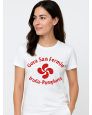 San Fermin Lauburu Kamiseta Zuria Emakumea - Jantzi Tradizionalak
