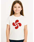 Camiseta Lauburu Rojo niña - Trajes Regionales vascos
