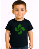 Camiseta Lauburu Verde Azul Bebe - arrantzale Trajes Regionales
